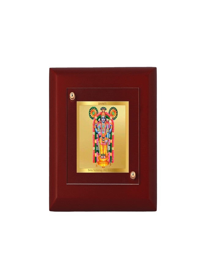 DIVINITI 24K Gold Plated Foil Guruvayurappan Ji Photo Frame For Home Decor, Table Top|MDF 1A with |Religious Photo Frame Idol For Pooja, Prayer, Gift (10 CM X 10 CM) - Image 1